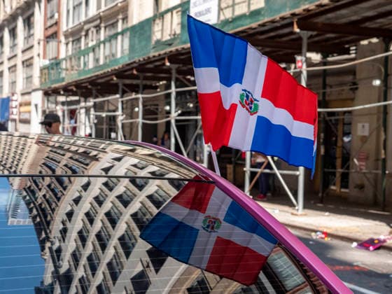 August 9, 2026, New York, New York, USA: Dominican pride on display at the 44th annual Dominican Day Parade on Sixth Avenue..With the theme of Identity and Culture under a blazing sun thousands marched and watched .as merengue, bachata music, colorful floats and traditional dance groups made their way up.the avenue. New York USA  - ZUMAh156 20260809_znp_h156_011 Copyright: xMiloxHessx