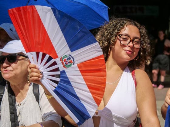 August 9, 2026, New York, New York, USA: Dominican pride on display at the 44th annual Dominican Day Parade on Sixth Avenue..With the theme of Identity and Culture under a blazing sun thousands marched and watched .as merengue, bachata music, colorful floats and traditional dance groups made their way up.the avenue. New York USA - ZUMAh156 20260809_znp_h156_016 Copyright: xMiloxHessx