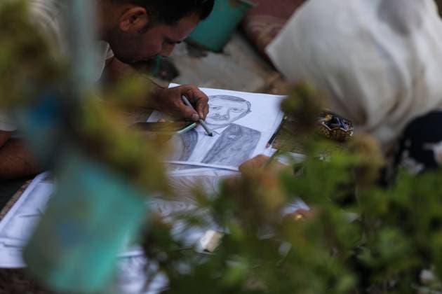 August 10, 2026, Gaza City, Palestine, State of: GAZA Gaza City, GAZA STRIP Ã¢â‚¬ AUGUST 9, 2026: Palestinian artist Nadia Abu Issa creates charcoal drawings depicting the hardships experienced by civilians during the war in Gaza, including shortages of food and water and life under continued displacement and insecurity. Living near an area affected by ongoing military activity, Abu Issa says her artwork aims to document the daily realities faced by Palestinians and preserve their experiences through art. Among her recent works is a portrait of Turkish President Recep Tayyip ErdoÄÅ¸an, which she says she created as a gesture of appreciation for TurkeyÃ¢â‚¬â ¢s support for Palestinians. Gaza City Palestine, State of  - ZUMAq101 20260810_zna_q101_010 Copyright: xRamzixAbuxAmerx