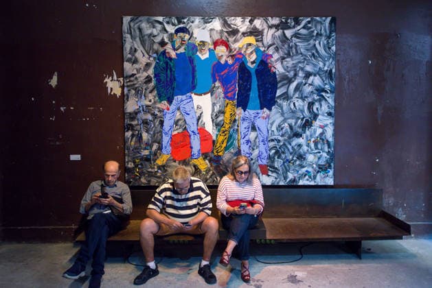 SaO PAULO, SP - 09.08.2026: A MOSTRA APOCALIPSE DE ALEX FLEMMING EM SP - The exhibition Apocalypse, by artist Alex Flemming, was presented this Sunday (9), at Palacete da SÃ , in the Historic Center of Sao Paulo. The series of paintings stems from the artist& 39;s reflection on the terrorist attacks on the Bataclan Theatre, in Paris. The historic building, built in 1919, was designed by architect Ramos de Azevedo. In the photo, interior of Palacete da SÃ . x2995930x  VincentxBosson