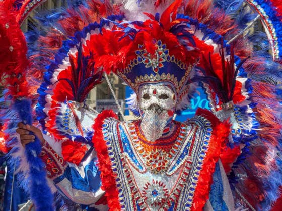 August 9, 2026, New York, New York, USA: Dominican pride on display at the 44th annual Dominican Day Parade on Sixth Avenue..With the theme of Identity and Culture under a blazing sun thousands marched and watched .as merengue, bachata music, colorful floats and traditional dance groups made their way up.the avenue. New York USA  - ZUMAh156 20260809_znp_h156_025 Copyright: xMiloxHessx