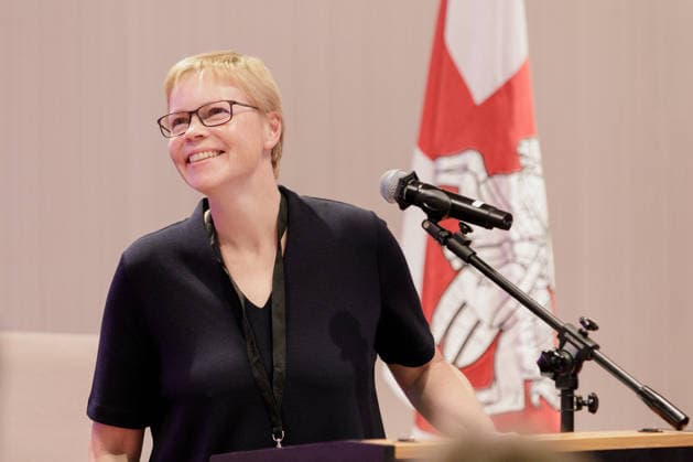 August 9, 2026, Warsaw, Poland: Maryna Zolatava, former editor-in-chief of independent Belarusian media outlet TUT.BY and former political prisoner, speaks after receiving the Unbowed award from the United Transitional Cabinet at the New Belarus Conference. The second day of the New Belarus Conference brought together representatives of Belarusian democratic forces, activists, former political prisoners, civil society representatives and international partners. The programme focused on discussions about Belarus, support for Belarusians, regional developments and the role of democratic forces in shaping the country™s future. Warsaw Poland  - ZUMAs197 20260809_aaa_s197_045 Copyright: xVolhaxShukailax