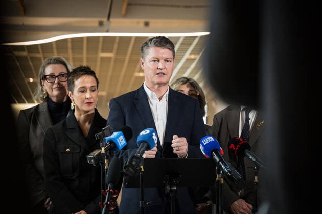 BEN CARROLL PRESSER, Victorian Premier Ben Carroll speaks to media during a press conference at at the Victoria University Sunshine Campus in Melbourne, Monday, August 10, 2026. ( NO ARCHIVING MELBOURNE VICTORIA AUSTRALIA  Copyright: xCHRISTOPHERxHOPKINSx 20260810175436946810