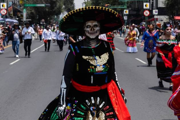 August 9, 2026, Mexico City, Mexico: MEXICO Mexico City, MEXICO Ã¢â‚¬ AUGUST 9, 2026: Participants wearing traditional clothing dance and march during the 17th Mega Calenda cultural parade from the Angel of Independence to the Zocalo in Mexico City, August 9, 2026. Organized by the Mexico City government, the event commemorates the International Day of the World s Indigenous Peoples and is part of the 12th Festival of Indigenous Cultures, Indigenous Peoples, and Native Neighborhoods of Mexico City. Mexico City Mexico  - ZUMAq101 20260809_zna_q101_159 Copyright: xCristianxLeyvax