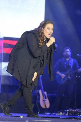 ARCOVERDE, PE - 09.08.2026: APRESENTAcaO DE ANA CAROLINA EM ARCOVERDE - On the main stage of the Pernambuco Meu Pais Festival in Arcoverde, Pernambuco, Ana Carolina, accompanied by her musicians, presented her show "25 Years". x2996172x  PabloxDexLuca
