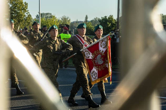 August 9, 2026, Warsaw, Mazovia, Poland: Polish troops march along the riverside during the parade rehearsal. Early in the morning of 9th August, Poland s armed forces, and those of allies stationed in the country, take part in a rehearsal in preparation for a parade on National Armed Forces Day on the 15th August. Soldiers muster as the sun rises over the Vistula River and march past grandstands prepared for dignitaries. The soldiers were followed by mechanised divisions travelling in tanks and a variety of armoured vehicles. Afterwards, Secretary of State in the Ministry of Defence, Pawel Bejda addresses a post-rehearsal press conference, where he is accompanied by the Chief of the General Staff of the Polish Armed Forces, General Wieslaw  - ZUMAs197 20260809_aaa_s197_061 Copyright: xNeilxMiltonx