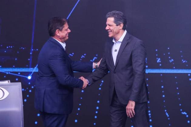 Fernando Haddad and Tarcisio de Freitas face off in the first Band debate. Sao Paulo, SP. 09.08.2026 - Debate-SP - PT candidate for governor of Sao Paulo, Fernando Haddad, and the current governor and Republican candidate for re-election, Tarcisio de Freitas, participate in the first election debate promoted by TV Bandeirantes, at the station s studio, in the Morumbi neighborhood, south of Sao Paulo, on the evening of Sunday, August 9, 2026.(Foto: Marina Uezima Brazil Photo Press Brazil Photo Press) INTERNATIONAL Sao Paulo Sao Paulo Brasil Copyright: xMarinaxUezimax