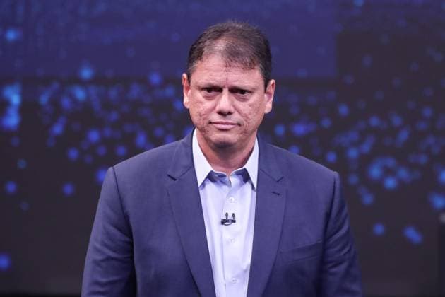 Fernando Haddad and Tarcisio de Freitas face off in the first Band debate. Sao Paulo, SP. 09.08.2026 - Debate-SP - Current governor and candidate for re-election to the government of Sao Paulo, Tarcisio de Freitas, during the first election debate promoted by TV Bandeirantes, in the station s studio, in the Morumbi neighborhood, south of Sao Paulo, on the evening of Sunday, August 9, 2026.(Foto: Marina Uezima Brazil Photo Press Brazil Photo Press) INTERNATIONAL Sao Paulo Sao Paulo Brasil Copyright: xMarinaxUezimax