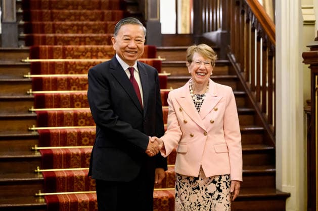 TO LAM AUSTRALIA VISIT, Vietnam General Secretary and President To Lam (left) and NSW Governor Margaret Beazley pose for a photograph at Government House in Sydney, Monday, August 10. Vietnam s president is visiting Australia for the first time. ( NO ARCHIVING SYDNEY NEW SOUTH WALES AUSTRALIA  Copyright: xBIANCAxDExMARCHIx 20260810158794882124