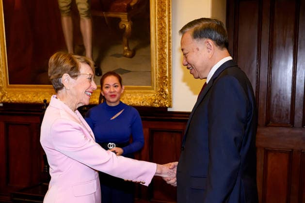 TO LAM AUSTRALIA VISIT, NSW Governor Margaret Beazley (left) greats Vietnam General Secretary and President To Lam at Government House in Sydney, Monday, August 10. Vietnam s president is visiting Australia for the first time. ( NO ARCHIVING SYDNEY NEW SOUTH WALES AUSTRALIA  Copyright: xBIANCAxDExMARCHIx 20260810195397098359