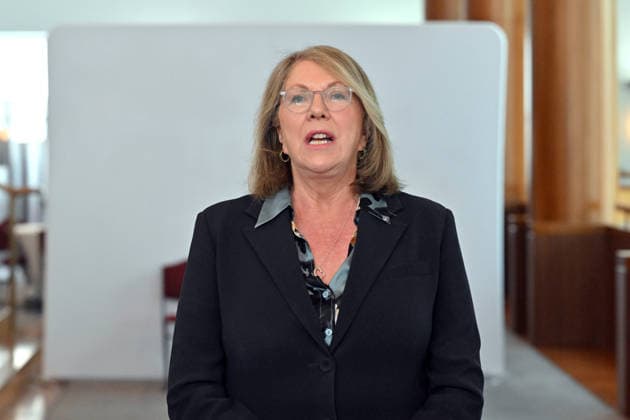 CATHERINE KING PRESSER, Minister for Infrastructure Catherine King at a press conference at Parliament House in Canberra, Monday, August 10, 2026. ( NO ARCHIVING CANBERRA AUSTRALIAN CAPITAL TERRITORY AUSTRALIA  Copyright: xMICKxTSIKASx 20260810164214440111