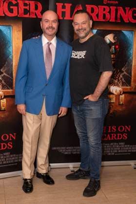 Harbinger UK Premiere at The Court House Hotel, London Guests attend the Harbinger UK Premiere at The Court House Hotel, London, UK 9 August 2026 (Photo By Robin Pope). 09 Aug 2026 Pictured: Jonathan Sothcott, Nick Nevern.  Copyright: xThexMegaxAgencyxrbpxMEGAx