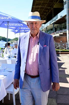 Lothar Freiherr von Maltzahn beim Westminster 136. Großer Preis von Berlin Pferderennen auf der Rennbahn Hoppegarten. Berlin, 09.08.2026 *** Lothar Freiherr von Maltzahn at the 136th Westminster Grand Prix of Berlin horse race at the Hoppegarten Racetrack in Berlin, August 9, 2026 Foto:xM.xWehnertx xFuturexImagex westminster_6802