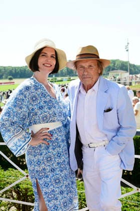 Claus Theo Gärtner mit Ehefrau Sarah Würgler beim Westminster 136. Großer Preis von Berlin Pferderennen auf der Rennbahn Hoppegarten. Berlin, 09.08.2026 *** Claus Theo Gärtner with his wife Sarah Würgler at the Westminster 136 Berlin Grand Prix horse race at the Hoppegarten Racetrack in Berlin, August 9, 2026 Foto:xM.xWehnertx xFuturexImagex westminster_6818