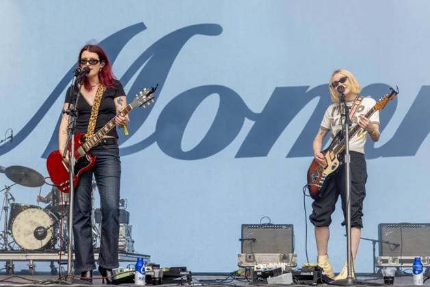 August 9, 2026, San Francisco, California, USA: ALLEGRA WEINGARTEN and ETTA FRIEDMAN of indie rock band Momma during Outside Lands Music Festival in San Francisco, California San Francisco USA  - ZUMAs135 20260809_zap_s135_005 Copyright: xDanielxDeSloverx