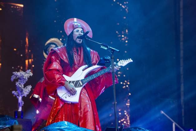 August 9, 2026, San Francisco, California, USA: LUKE STEELE of Australian band Empire of the Sun during Outside Lands Music Festival in San Francisco, California San Francisco USA  - ZUMAs135 20260809_zap_s135_104 Copyright: xDanielxDeSloverx