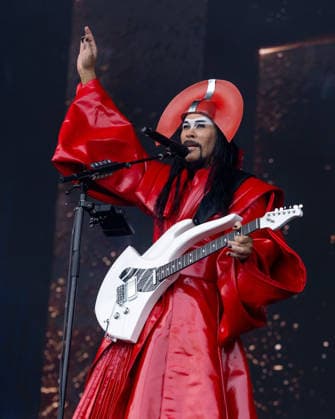 August 9, 2026, San Francisco, California, USA: LUKE STEELE of Australian band Empire of the Sun during Outside Lands Music Festival in San Francisco, California San Francisco USA  - ZUMAs135 20260809_zap_s135_106 Copyright: xDanielxDeSloverx