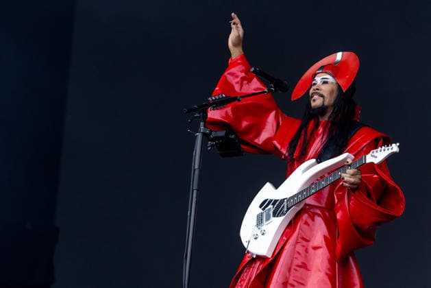 August 9, 2026, San Francisco, California, USA: LUKE STEELE of Australian band Empire of the Sun during Outside Lands Music Festival in San Francisco, California San Francisco USA  - ZUMAs135 20260809_zap_s135_107 Copyright: xDanielxDeSloverx