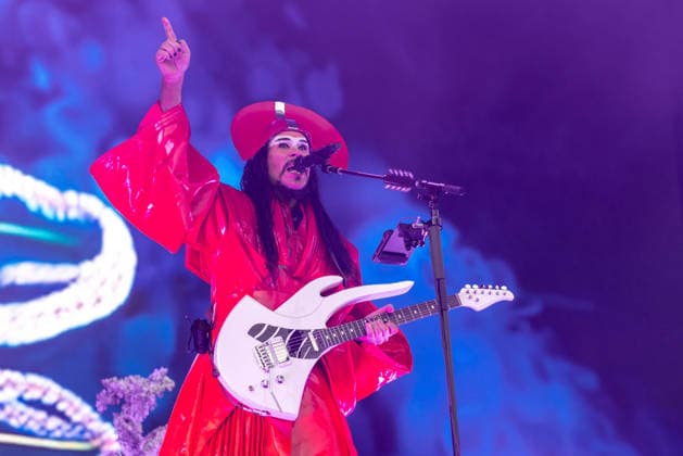 August 9, 2026, San Francisco, California, USA: LUKE STEELE of Australian band Empire of the Sun during Outside Lands Music Festival in San Francisco, California San Francisco USA  - ZUMAs135 20260809_zap_s135_108 Copyright: xDanielxDeSloverx