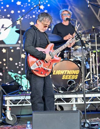 Lakefest Music Festival with Xerjoff Sunday 09th August 2026 Eastnor Castle, Herefordshire Lightening Seeds, Ian Broudie,Martyn Campbell, Riley Broudie, Jim Sharrock, Adele Emmas and Tim Cunningham perform on the mainstage the Main Stage at Lakefest Music Festival with Xerjoff Sunday 09th August 2026 Eastnor Castle, Herefordshire, Credit:Jules Annan Avalon England  Copyright: xJulesxAnnanx xAvalonx 1122032190