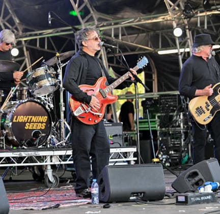 Lakefest Music Festival with Xerjoff Sunday 09th August 2026 Eastnor Castle, Herefordshire Lightening Seeds, Ian Broudie,Martyn Campbell, Riley Broudie, Jim Sharrock, Adele Emmas and Tim Cunningham perform on the mainstage the Main Stage at Lakefest Music Festival with Xerjoff Sunday 09th August 2026 Eastnor Castle, Herefordshire, Credit:Jules Annan Avalon England  Copyright: xJulesxAnnanx xAvalonx 1122032334
