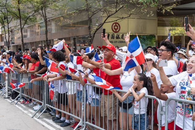 NY: 44th annual Dominican Day Parade Atmosphere during 44th annual Dominican Day parade on 6th avenue in Manhattan Borough of New York, NY on August 9, 2026. New York New York United States Copyright: LevxRadin