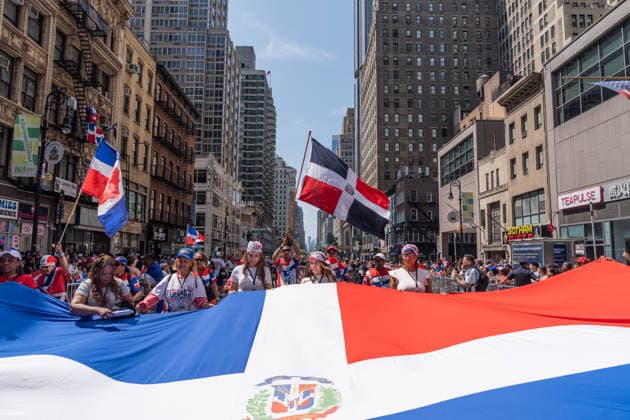 NY: 44th annual Dominican Day Parade Atmosphere during 44th annual Dominican Day parade on 6th avenue in Manhattan Borough of New York, NY on August 9, 2026. New York New York United States Copyright: LevxRadin