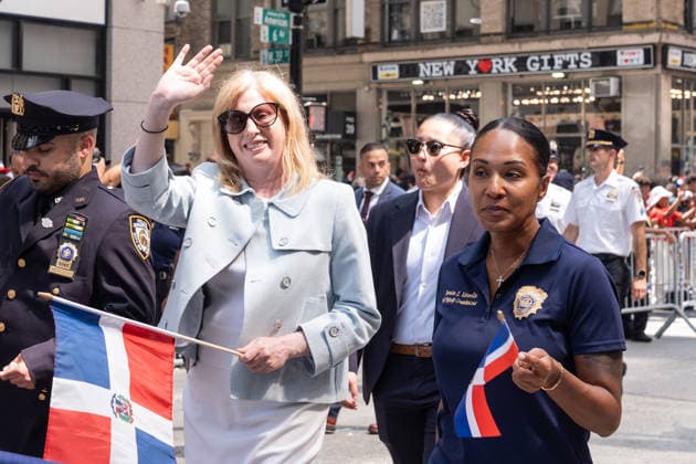 NY: 44th annual Dominican Day Parade Police Commissioner Jessica Tisch and Deputy Commissioner Tania Kinsella attend 44th annual Dominican Day parade on 6th avenue in Manhattan Borough of New York, NY on August 9, 2026. New York New York United States Copyright: LevxRadin