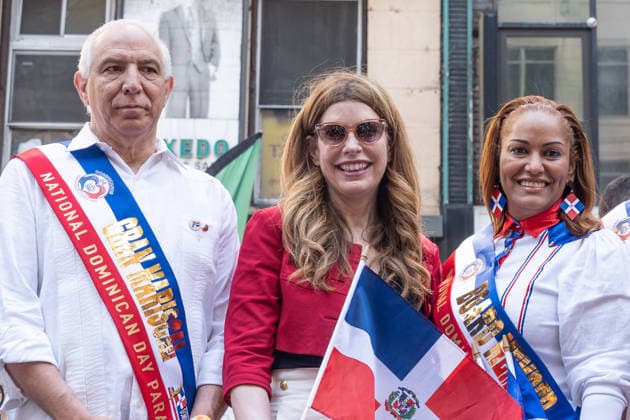 NY: 44th annual Dominican Day Parade Grand Marshal Dr. Ramon Tallaj, City Council Speaker Julie Menin and Cristina Contreras attend 44th annual Dominican Day parade on 6th avenue in Manhattan Borough of New York, NY on August 9, 2026. New York New York United States Copyright: LevxRadin