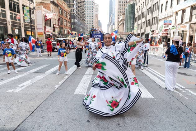 NY: 44th annual Dominican Day Parade Atmosphere during 44th annual Dominican Day parade on 6th avenue in Manhattan Borough of New York, NY on August 9, 2026. New York New York United States Copyright: LevxRadin