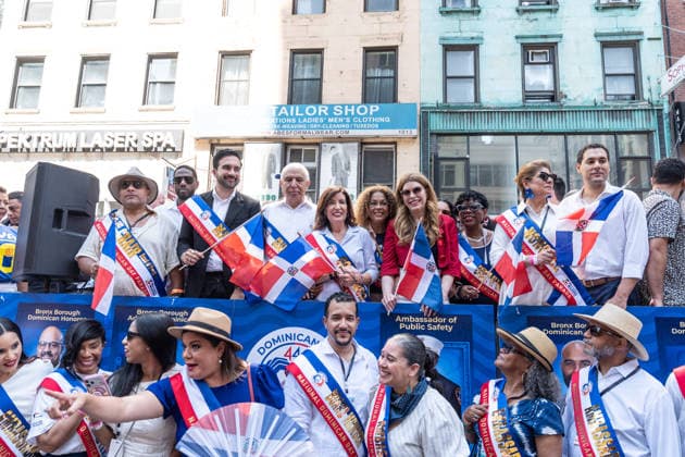 NY: 44th annual Dominican Day Parade Public Advocate Jumaane Williams, Mayor Zohran Mamdani, Grand Marshal Dr. Ramon Tallaj, Governor Kathy Hochul, City Council Julie Menin among elected officials attend 44th annual Dominican Day parade on 6th avenue in Manhattan Borough of New York, NY on August 9, 2026. New York New York United States Copyright: LevxRadin