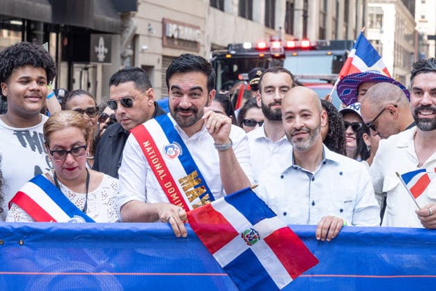 NY: 44th annual Dominican Day Parade Mayor Zohran Mamdani (C) attends 44th annual Dominican Day parade on 6th avenue in Manhattan Borough of New York, NY on August 9, 2026. New York New York United States Copyright: LevxRadin