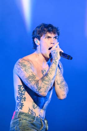 August 9, 2026, Marina Di Carrara, Massa Carrara, Italy: Riccardo Fabbriconi, aka Blanco, performs on his Tour Estate 2026 at the Vibe Summer Festival, Marina di Carrara, August 9, 2026. Marina Di Carrara Italy  - ZUMAa289 20260809_zia_a289_014 Copyright: xStefanoxDallexLuchex xAgfx