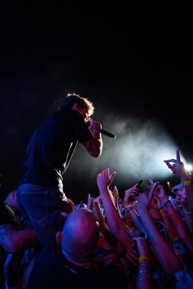 August 9, 2026, Marina Di Carrara, Massa Carrara, Italy: Riccardo Fabbriconi, aka Blanco, with his fans during the concert for the Tour Estate 2026 at the Vibe Summer Festival, Marina di Carrara, 09 08 2026 Marina Di Carrara Italy  - ZUMAa289 20260809_zia_a289_038 Copyright: xStefanoxDallexLuchex xAgfx