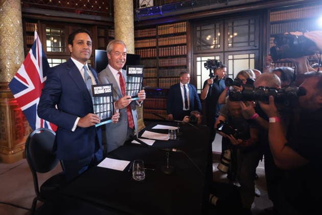 . 10 08 2026. London, United Kingdom. Reform UK Press Conference. Reform UK hold press conference in Westminster with Nigel Farage and Zia Yusuf.  xMartynxWheatleyx xi-Imagesx IIM-26940-0024