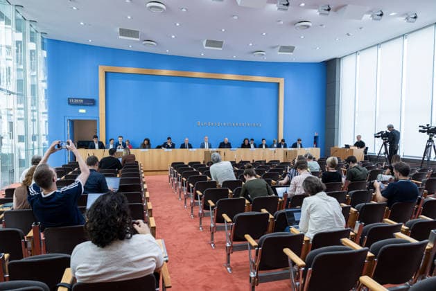regierungspressekonferenz Deutschland, Berlin am 10. August 2026: Sprecher der Bundesregierung stellen sich in der Bundespressekonferenz den Fragen der Presse. *** German Government Press Conference, Berlin, August 10, 2026: Spokespersons for the Federal Government answer questions from the press at the Federal Press Conference