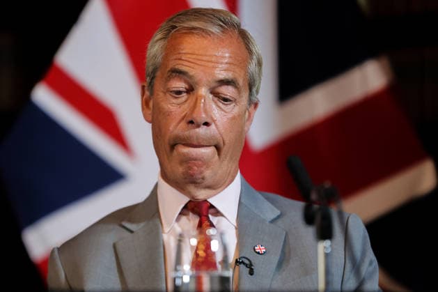 August 10, 2026, London, London, UK: London, UK. Reform UK leader Nigel Farage at a press conference in central London, setting out plans to remove foreign nationals from British prisons in a bid to ease overcrowding. London UK  - ZUMAl94_ 20260810_zaf_l94_008 Copyright: xDinendraxHariax