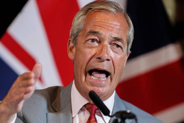 August 10, 2026, London, London, UK: London, UK. Reform UK leader Nigel Farage speaks at a press conference in central London, setting out plans to remove foreign nationals from British prisons in a bid to ease overcrowding. London UK  - ZUMAl94_ 20260810_zaf_l94_014 Copyright: xDinendraxHariax