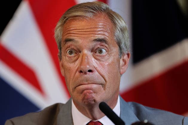 August 10, 2026, London, London, UK: London, UK. Reform UK leader Nigel Farage at a press conference in central London, setting out plans to remove foreign nationals from British prisons in a bid to ease overcrowding. London UK  - ZUMAl94_ 20260810_zaf_l94_018 Copyright: xDinendraxHariax
