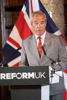 Reform UK Press Conference at The Royal Horseguards Hotel, London, UK - Mon 10 August 2026 Nigel Farage - Reform UK Leader speaks at a Reform UK Press Conference at The Royal Horseguards Hotel in London, England, UK on Monday 10 August, 2026., Credit:Justin Ng Avalon UK, England, London, The Royal Horseguards Hotel  Copyright: xJustinxNgx xAvalonx 1122073015