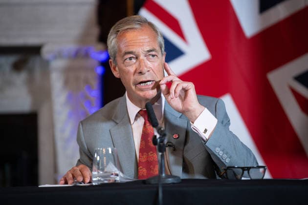 Reform UK Press Conference at The Royal Horseguards Hotel, London, UK - Mon 10 August 2026 Nigel Farage - Reform UK Leader speaks at a Reform UK Press Conference at The Royal Horseguards Hotel in London, England, UK on Monday 10 August, 2026., Credit:Justin Ng Avalon UK, England, London, The Royal Horseguards Hotel  Copyright: xJustinxNgx xAvalonx 1122073228