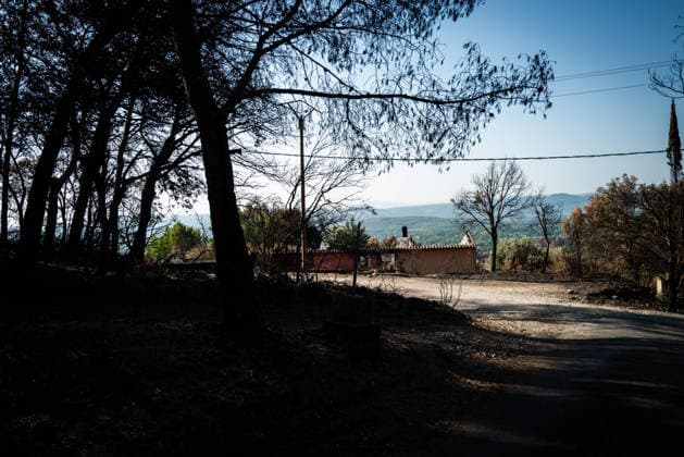 Aftermath of Wildfire in The Var - France A house destroyed by the Gros Bessillon fire near the Notre-Dame-de-Grace sanctuary in Cotignac, France, on August 10, 2026. Photo by Laurent Coust ABACAPRESS.COM Cotignac France  Copyright: xCoustxLaurent ABACAx