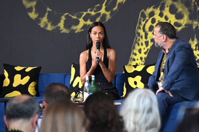 79th Locarno Film Festival - Zoe Saldana Receives Special Honorary Pardo - Switzerland Zoe Saldana receives the Special Honorary Pardo during the 79th Locarno Film Festival on August 10, 2026 in Locarno, Switzerland. Photo by Nick Zonna IPA ABACAPRESS.COM Locarno Switzerland  Copyright: xZonnaxNick IPA ABACAx