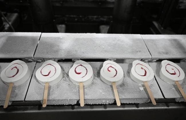 Russia Food Industry 9220048 10.08.2026 A view shows an ice cream production line at the Chistaya Liniya (Clean Line) plant, in Moscow Region, Russia. Maksim Blinov Sputnik Moscow region Russia  Copyright: xMaksimxBlinovx