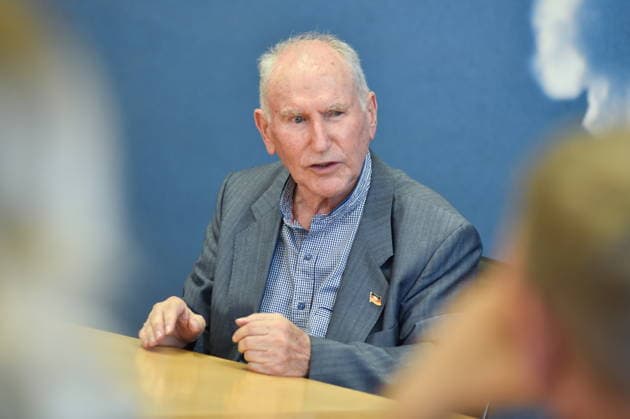 Die Landespressekonferenz der Saarländischen Parteien fand am Montag (10.08.2026) im Saarländischen Landtag in Saarbrücken statt. Im Bild: Josef Dörr Fraktionsvorsitzender der AfD. *** The Saarland State Press Conference of the Saarland political parties took place on Monday, August 10, 2026, at the Saarland State Parliament in Saarbrücken. Pictured: Josef Dörr, AfD parliamentary group leader. bub