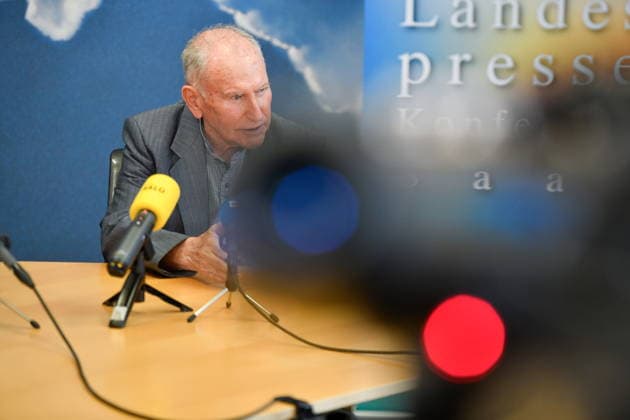 Die Landespressekonferenz der Saarländischen Parteien fand am Montag (10.08.2026) im Saarländischen Landtag in Saarbrücken statt. Im Bild: Josef Dörr Fraktionsvorsitzender der AfD. *** The Saarland State Press Conference of the Saarland political parties took place on Monday, August 10, 2026, at the Saarland State Parliament in Saarbrücken. Pictured: Josef Dörr, AfD parliamentary group leader. bub