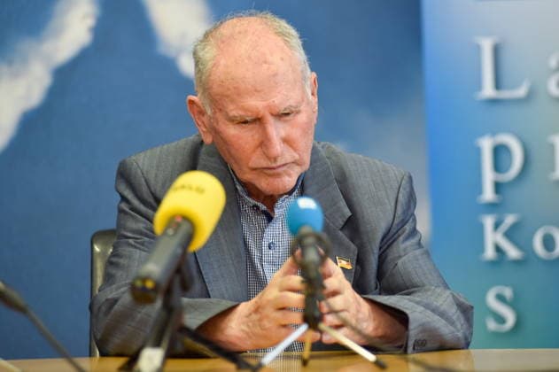 Die Landespressekonferenz der Saarländischen Parteien fand am Montag (10.08.2026) im Saarländischen Landtag in Saarbrücken statt. Im Bild: Josef Dörr Fraktionsvorsitzender der AfD. *** The Saarland State Press Conference of the Saarland political parties took place on Monday, August 10, 2026, at the Saarland State Parliament in Saarbrücken. Pictured: Josef Dörr, AfD parliamentary group leader. bub