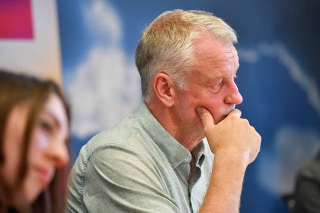 Die Landespressekonferenz der Saarländischen Parteien fand am Montag (10.08.2026) im Saarländischen Landtag in Saarbrücken statt. Im Bild: Ulrich Commercon, Fraktionsvorsitzender der SPD. *** The Saarland State Press Conference of the Saarland political parties took place on Monday, August 10, 2026, at the Saarland State Parliament in Saarbrücken. Pictured: Ulrich Commercon, SPD parliamentary group leader. bub