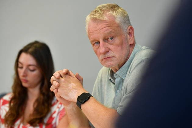 Die Landespressekonferenz der Saarländischen Parteien fand am Montag (10.08.2026) im Saarländischen Landtag in Saarbrücken statt. Im Bild: Ulrich Commercon, Fraktionsvorsitzender der SPD. *** The Saarland State Press Conference of the Saarland political parties took place on Monday, August 10, 2026, at the Saarland State Parliament in Saarbrücken. Pictured: Ulrich Commercon, SPD parliamentary group leader. bub