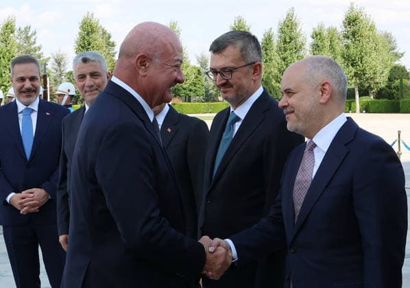 Erdogan - Stocker meeting in Ankara ANKARA, TURKIYE - AUGUST 10: (----EDITORIAL USE ONLY - MANDATORY CREDIT - TURKISH PRESIDENCY MURAT CETINMUHURDAR HANDOUT - NO MARKETING NO ADVERTISING CAMPAIGNS - DISTRIBUTED AS A SERVICE TO CLIENTS----) Austrian Chancellor Christian Stocker shakes hand with Akif Cagatay Kilic (R), Chief Advisor to the Turkish President on Security and Foreign Policy ahead of his meeting with Turkish President Recep Tayyip Erdogan during an official ceremony in Ankara, Turkiye on August 10, 2026. TUR Presidency Murat Cetinmuhurdar Anadolu Ankara Turkey. Editorial use only. Please get in touch for any other usage.  Copyright: x2026xAnadoluxTURxPresidency xMuratxCetinmuhurdarx